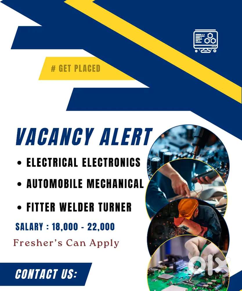 B.Tech Diploma ITI Fresher's