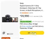 Digital camera sony zv-1 only