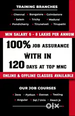100% job in top MNC..2015 to 2025 passout candidates eligible