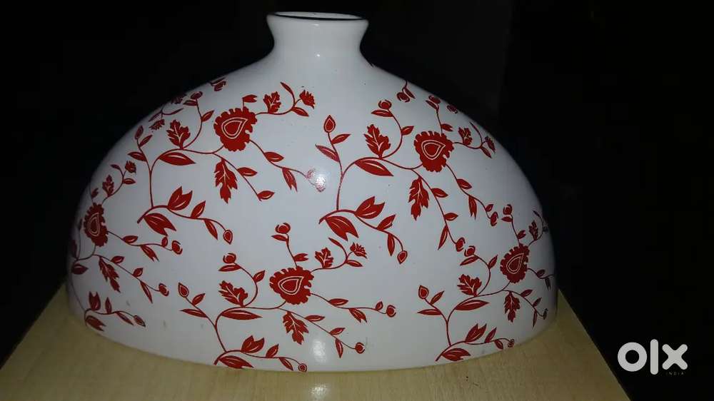 Red and white vase
