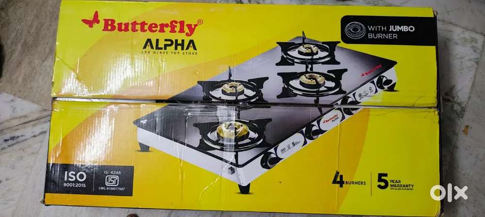 4 burners stove .,new one .