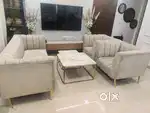 SOFA SET -5 with table (Less than 1 year old, lightly used)