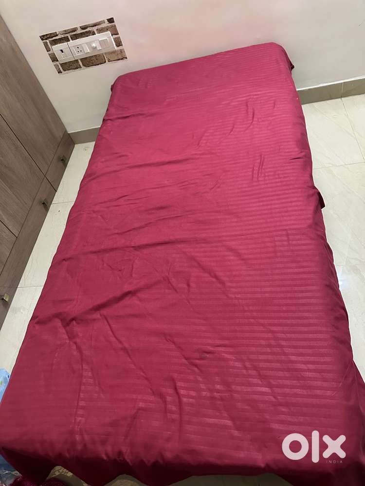 Single bed and mattress