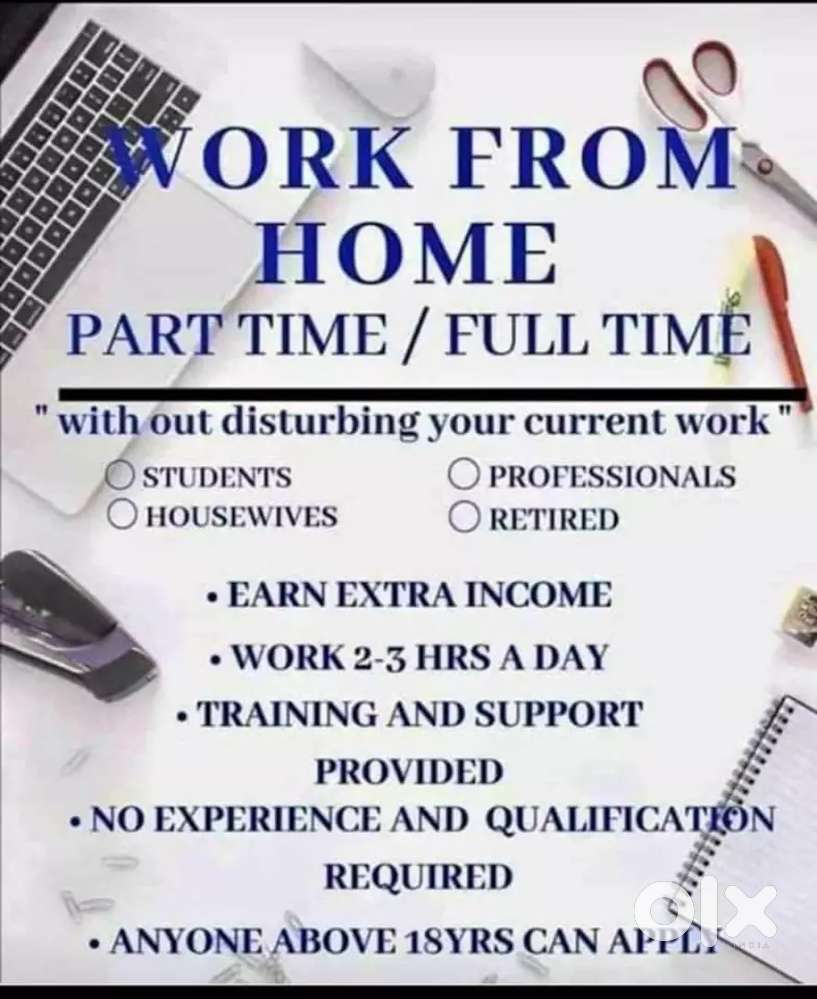 Work from home Part time or Full time