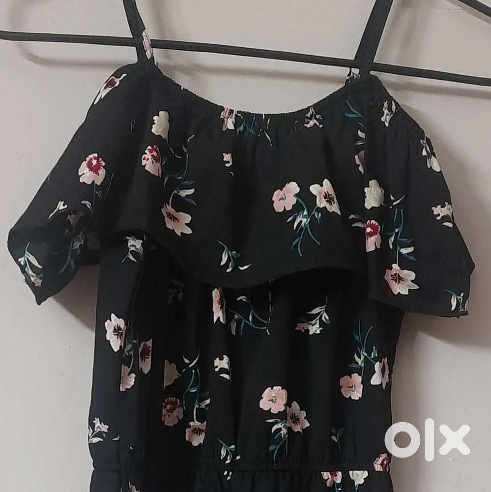 Floral print jump suit