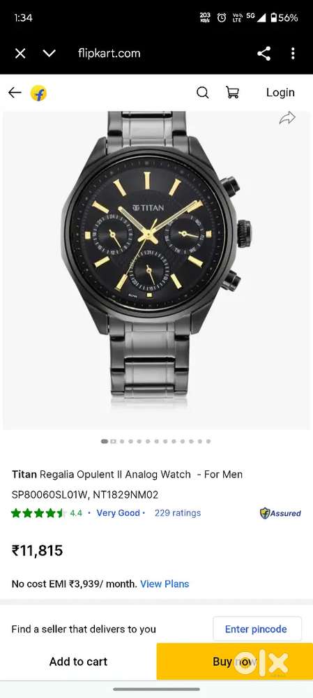Titan Regalia Opulent  Analog Watch for men- FULL WARRANTY NT1829NM02