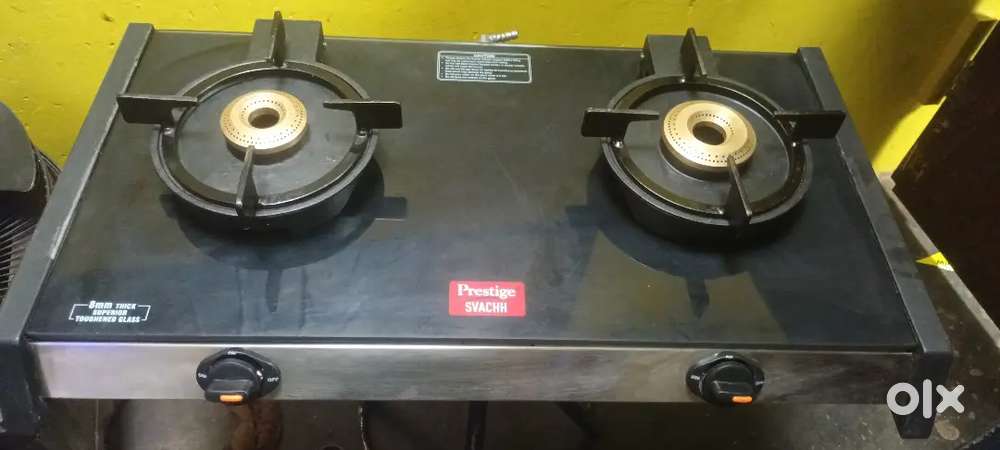 Prestige 2 burner glass top gas stove