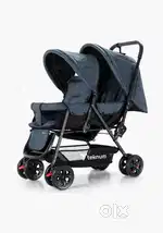Twin babies activity walker with parents holder