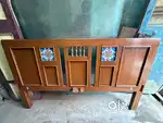 teakwood stained full set cot 5 feet(Length75inches x width 60inches)