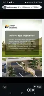 Golden Meadows R Zone plot Beside Godrej Plotting