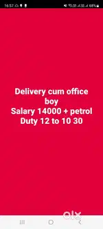 Delivery cum office boy