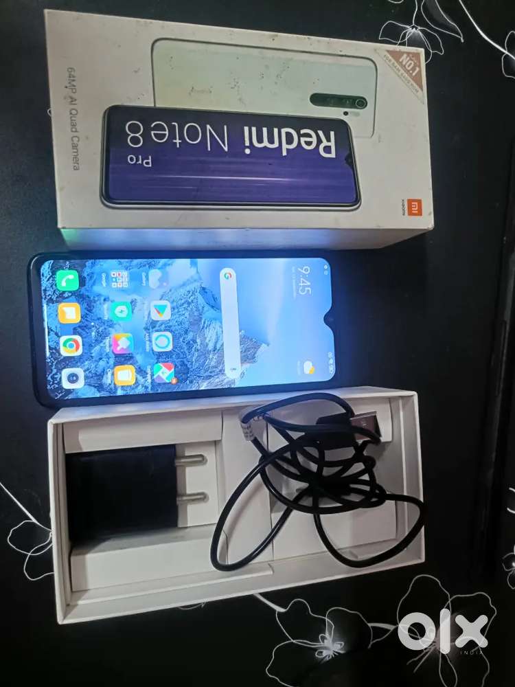 Note 8 pro with new condition and with box and charger