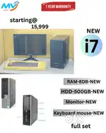Monitor  Keyboard Mouse  Full Set @ Low Price Basic Software