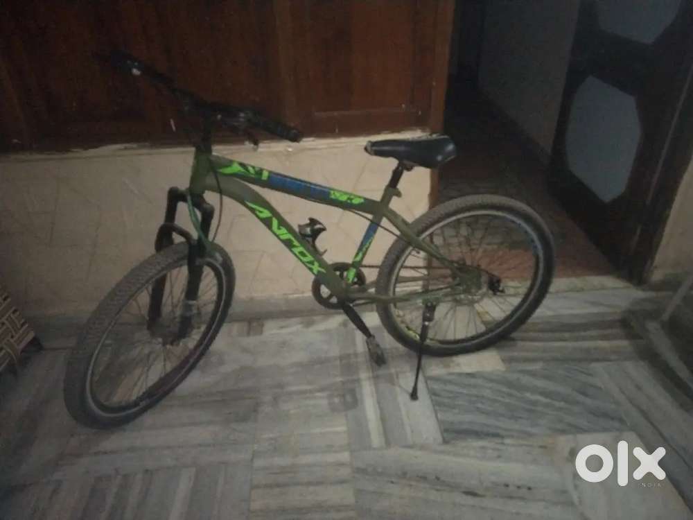 The cycle is very good condition the colour of cycle is dark green