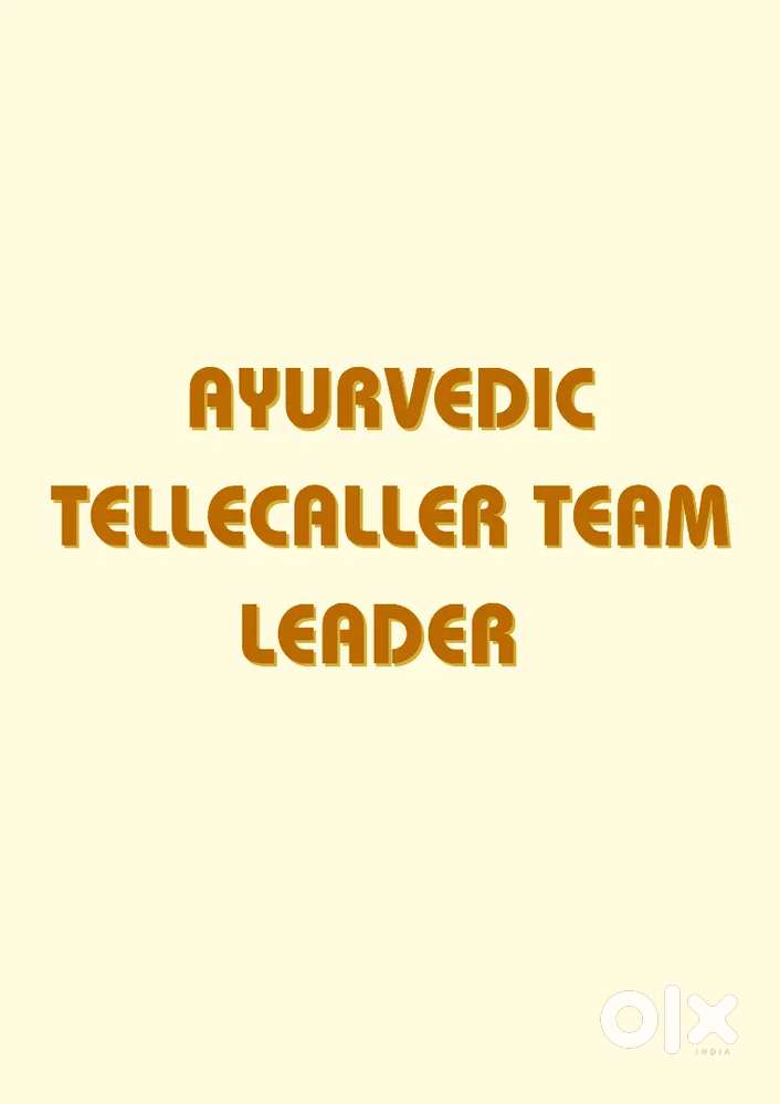 Ayurvedic Hindi tellecaller team leader
