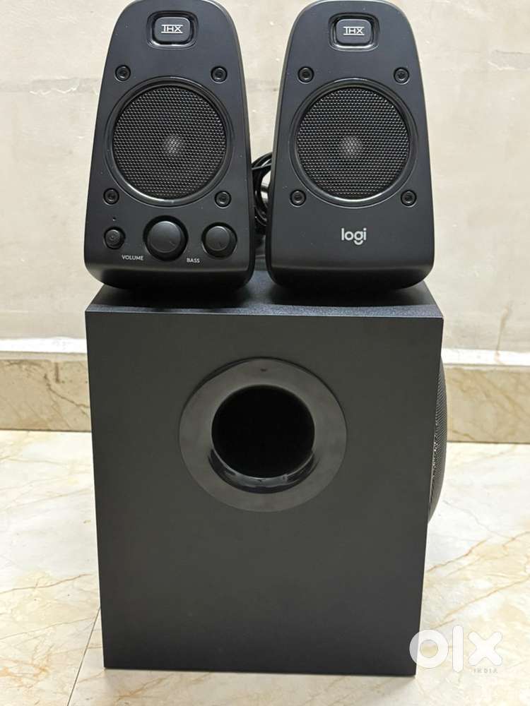 Logitech Z623 2.1 home theatre speakers.