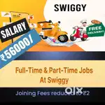 FREE JOINING 100 Delivery boys SWIGGY Food Delivery jobs