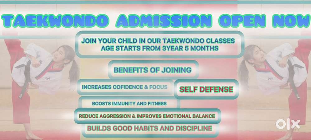 Taekwondo admission open now ! Join your child in our taekwondo classe