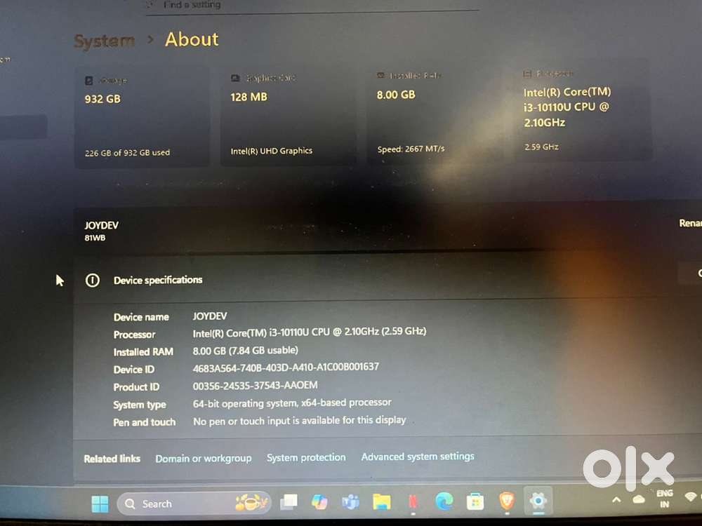 Lenovo laptop for sale