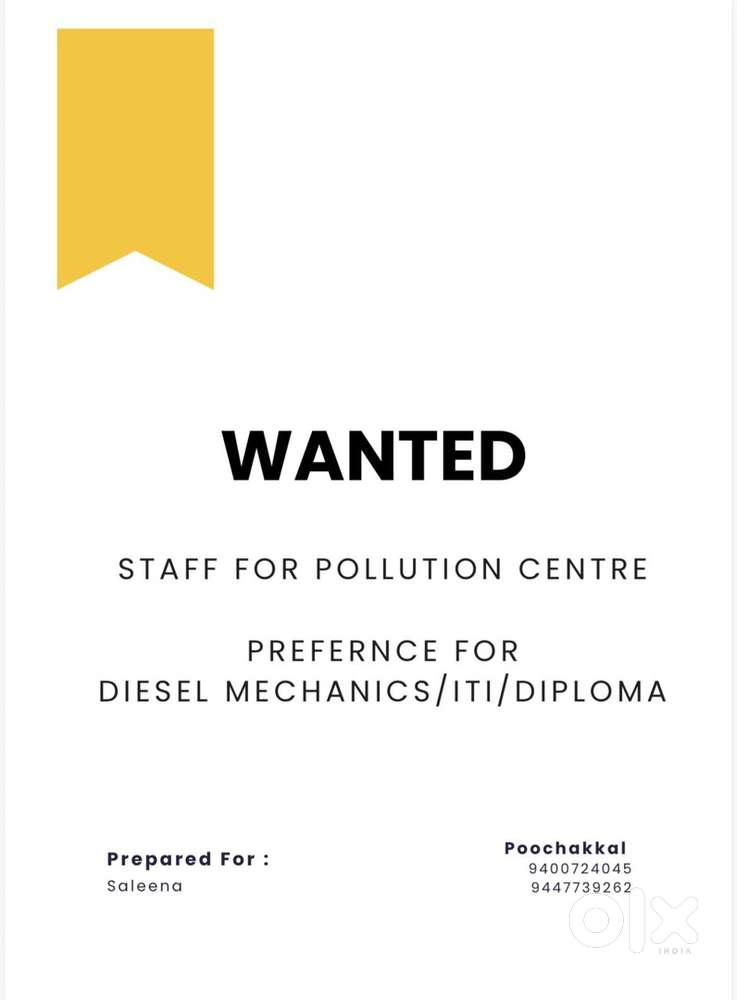 Staff for pollution centre