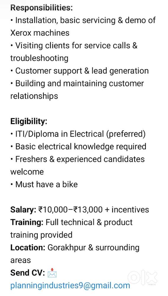 SERVICE &SALES EXECUTIVE