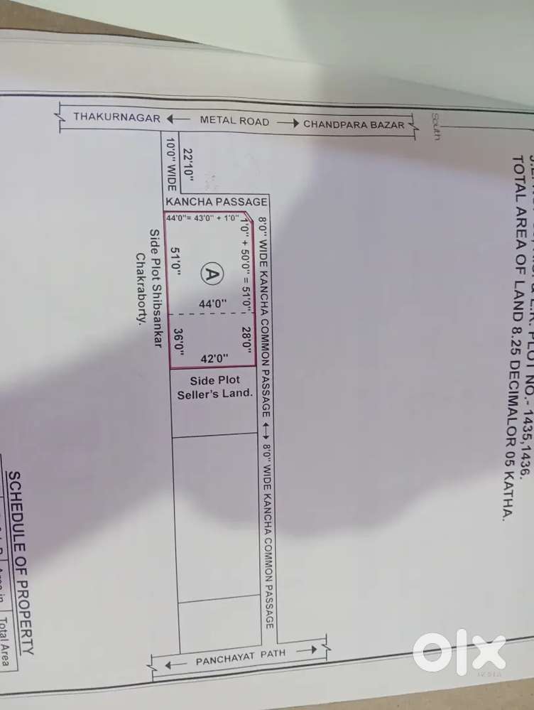 বাস্তু জমি 5 কাটা,পেপারস ওকে.nearby dhakuria boys School  thakurnagar,