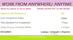 E- Book Typing Work / Part Time - Full Time / Home Based Job Available