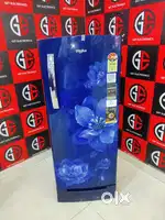Id.55whirpool inverter model 192ltrs blue colour flower model with bas