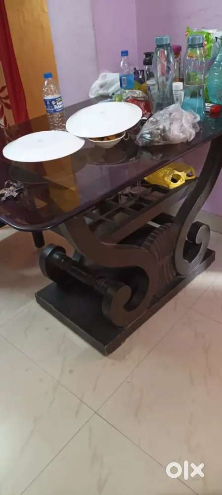 Wooden Dining table with 4 chairs