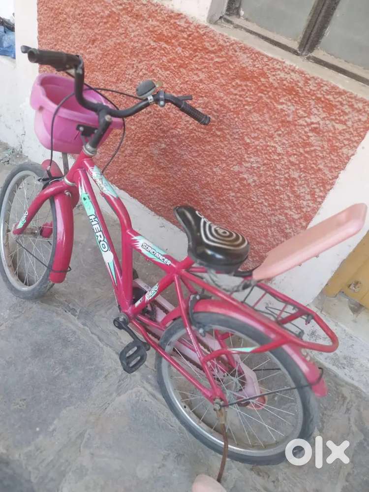 Girls pink colour bycycle in very good condition only 1 year used