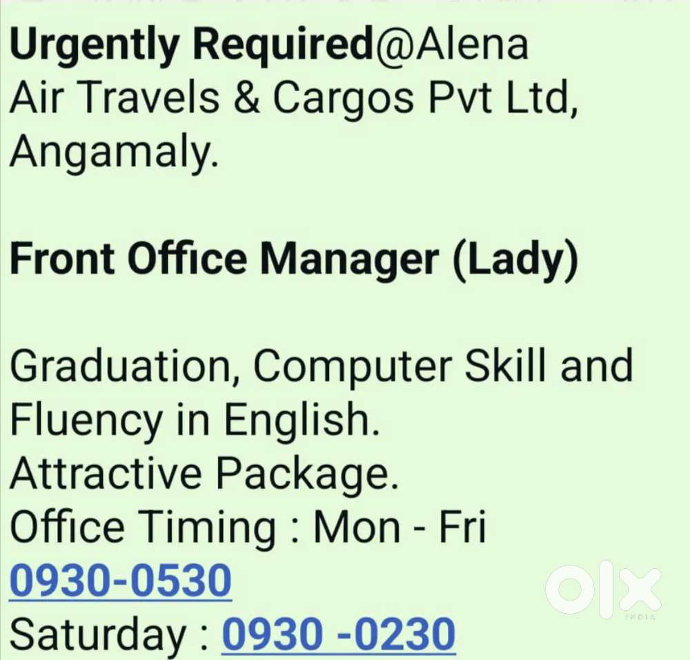 Front Office Manager
