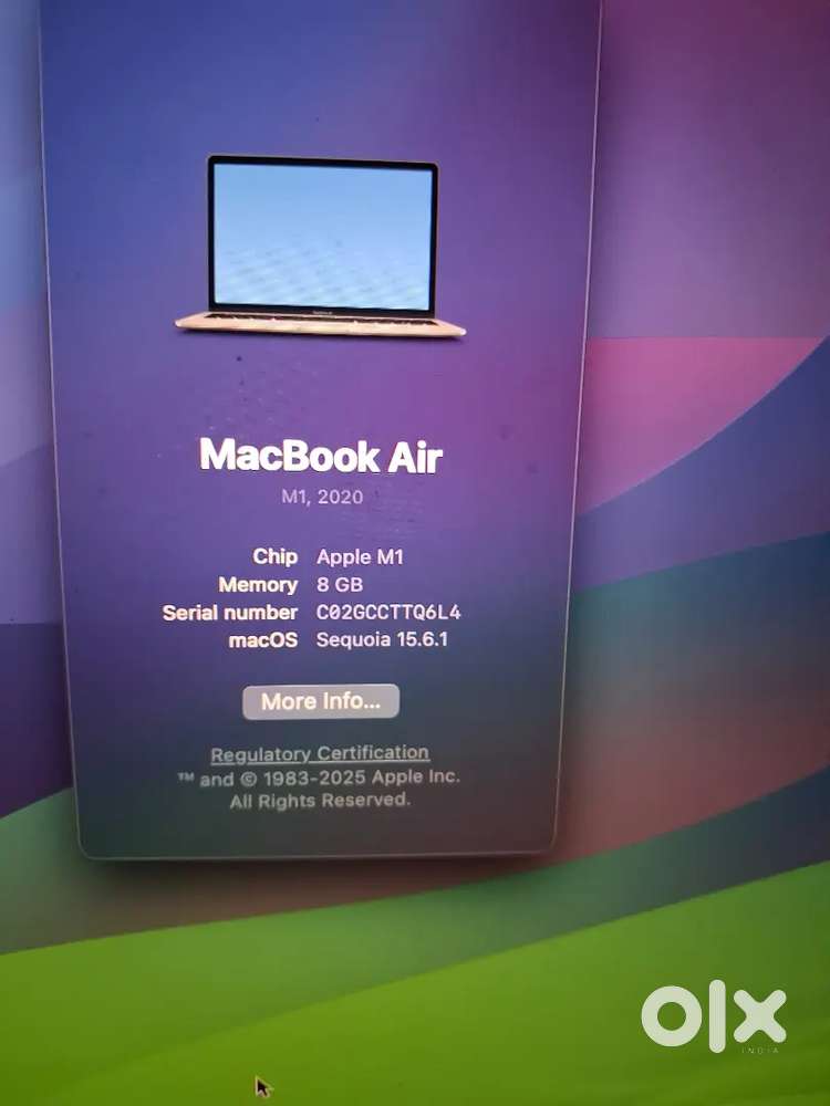 Macbook air m1 8gb 256 gb