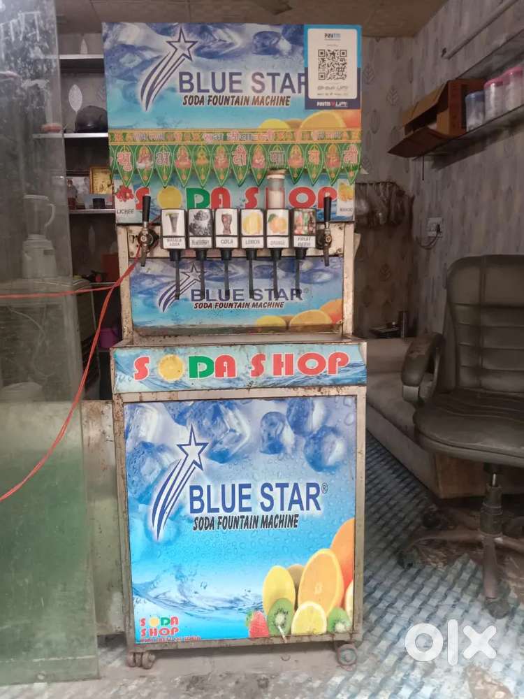 Blue star soda machine 6+2 flavours