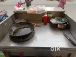 Tea juice  momos counter  with burner