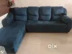 Blue colour L shaped sofa