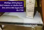 2 items-Phillips DVD player.Sirf remote se chalta hai.1big single bed