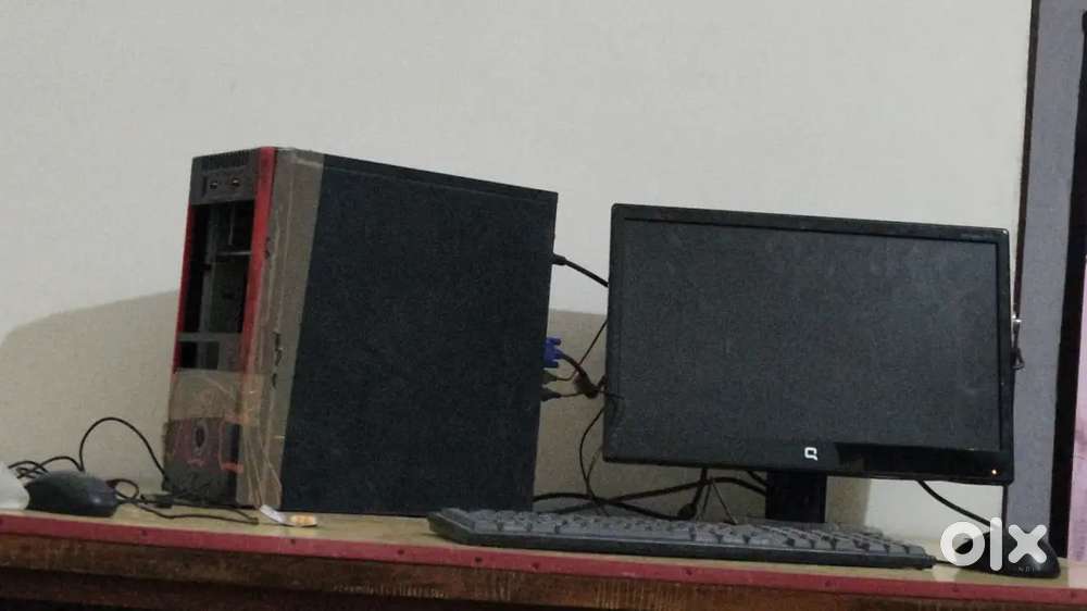 Desktop CPU and Printer