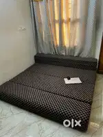 3 seater sofa cum bed and 2 extra settis