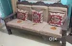 Wooden 5 seater sofa set