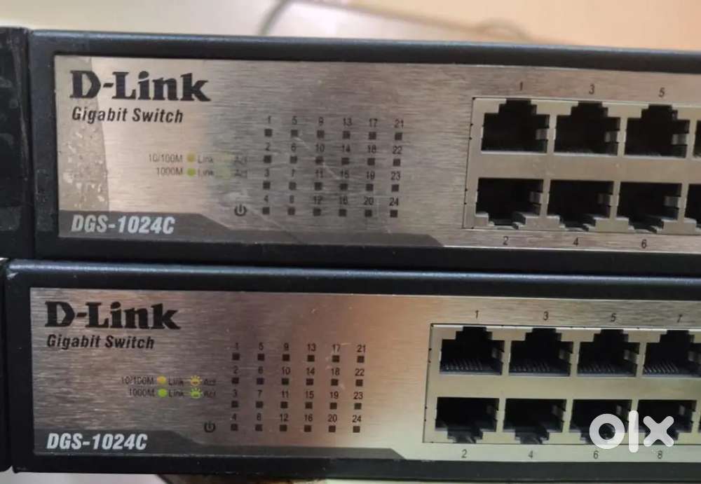 DLink DGS-1024C  24 Port Gigabit Network Switch 2 Units, Fully Working