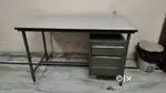 Solid study or computer table with 2 chairs