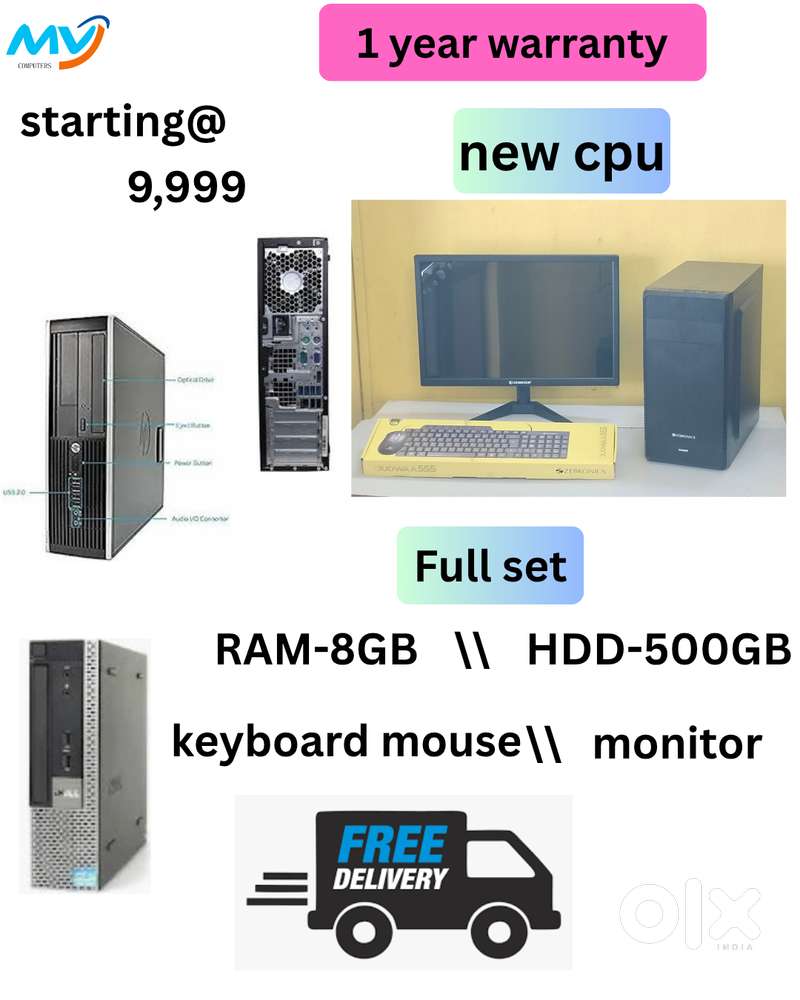 Cash on home delivery  Same day delivery  Free Installations  New Full