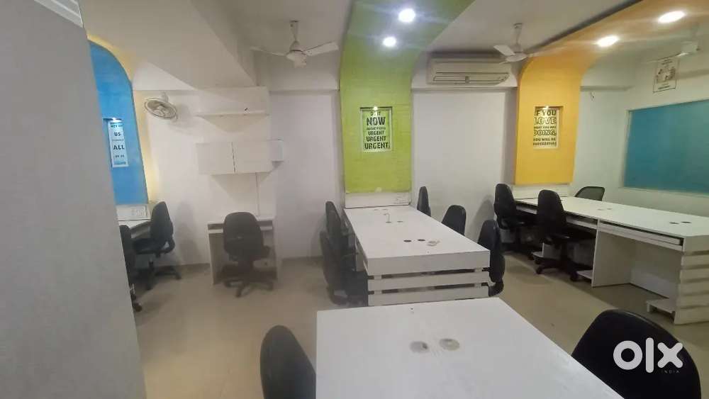 Sarabhai 20ws 2 cabin office for rent with attached toilet lift