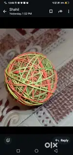 Rubber band boll