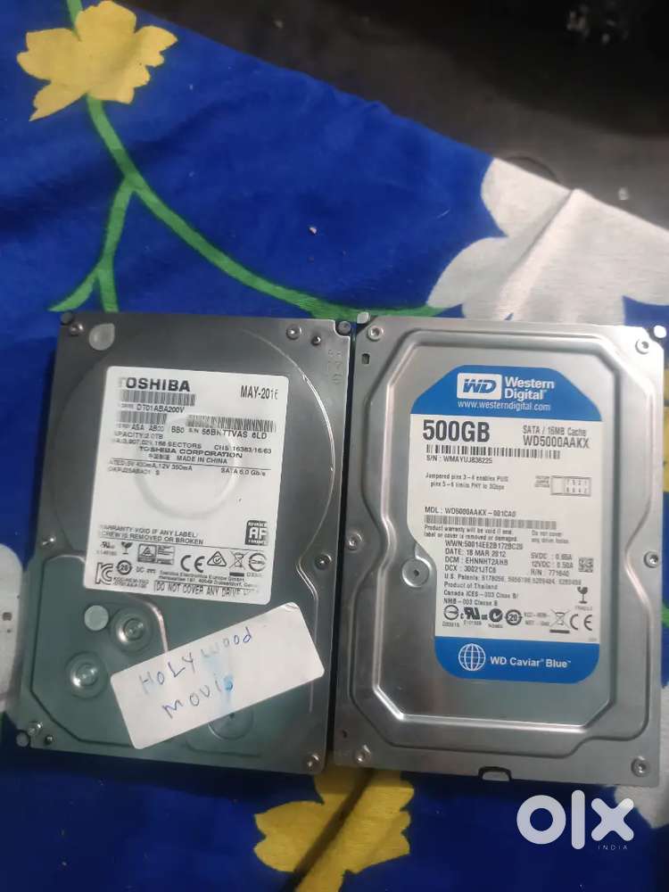 Toshiba 2tb Hard drive and wd 500 gb