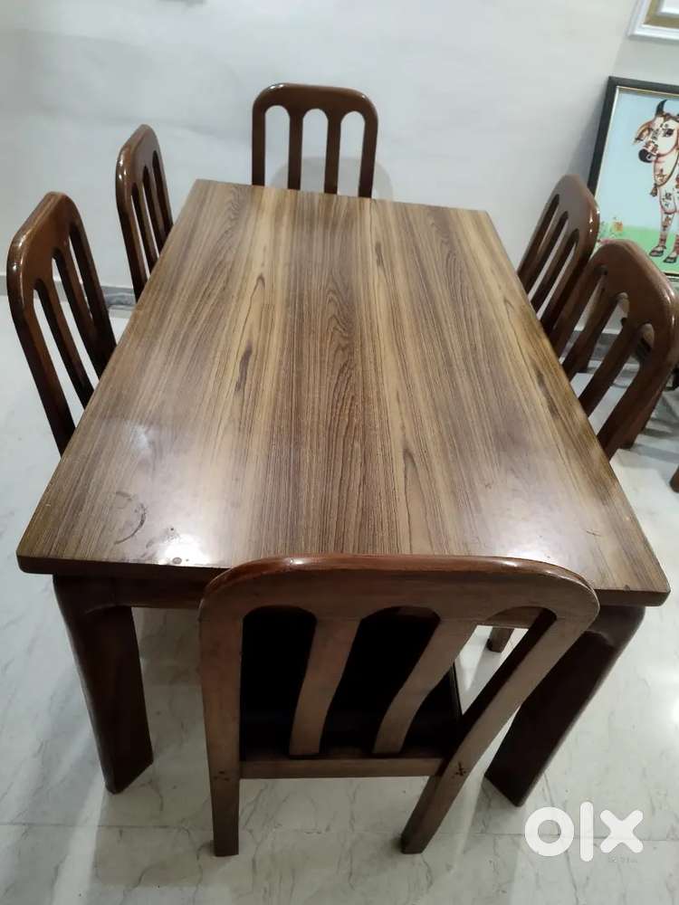 Six seater original teak dining table