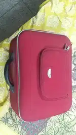 Cabin Luggage Bag 20 inch in cherry red colour with side compartment