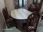 DINING TABLE WITH SIX CHAIRS