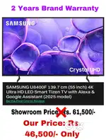 Just released Samsung 55inch (U8400F Model) 4K UHD Smart TV@25% OFF