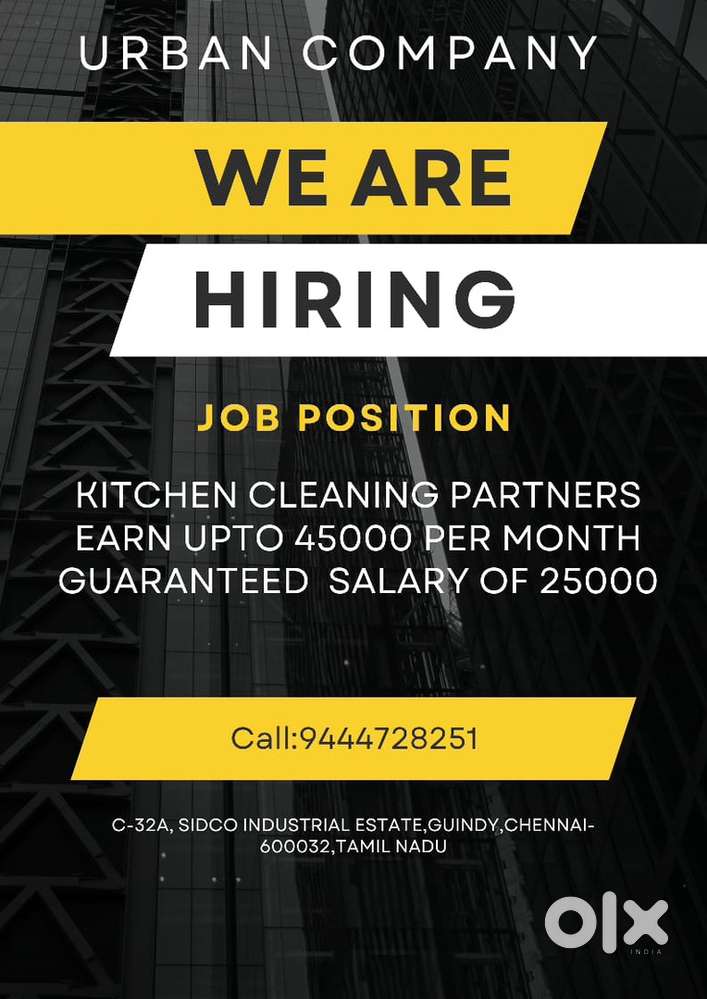 Urban company kitchen cleaning partners needed